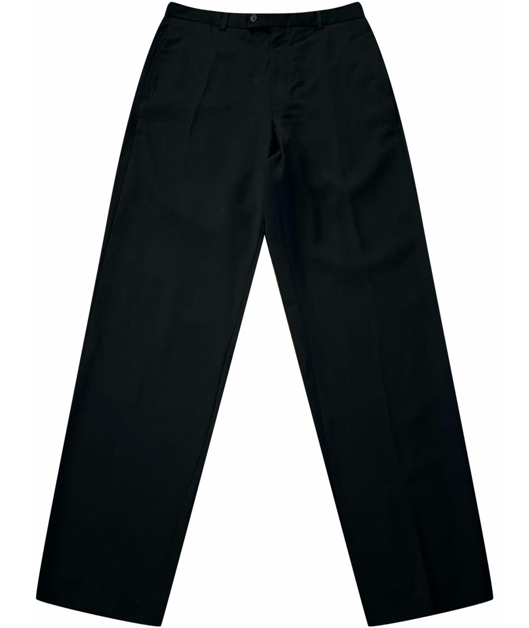 SAINT LAURENT Черные шерстяные классические брюки, фото 1