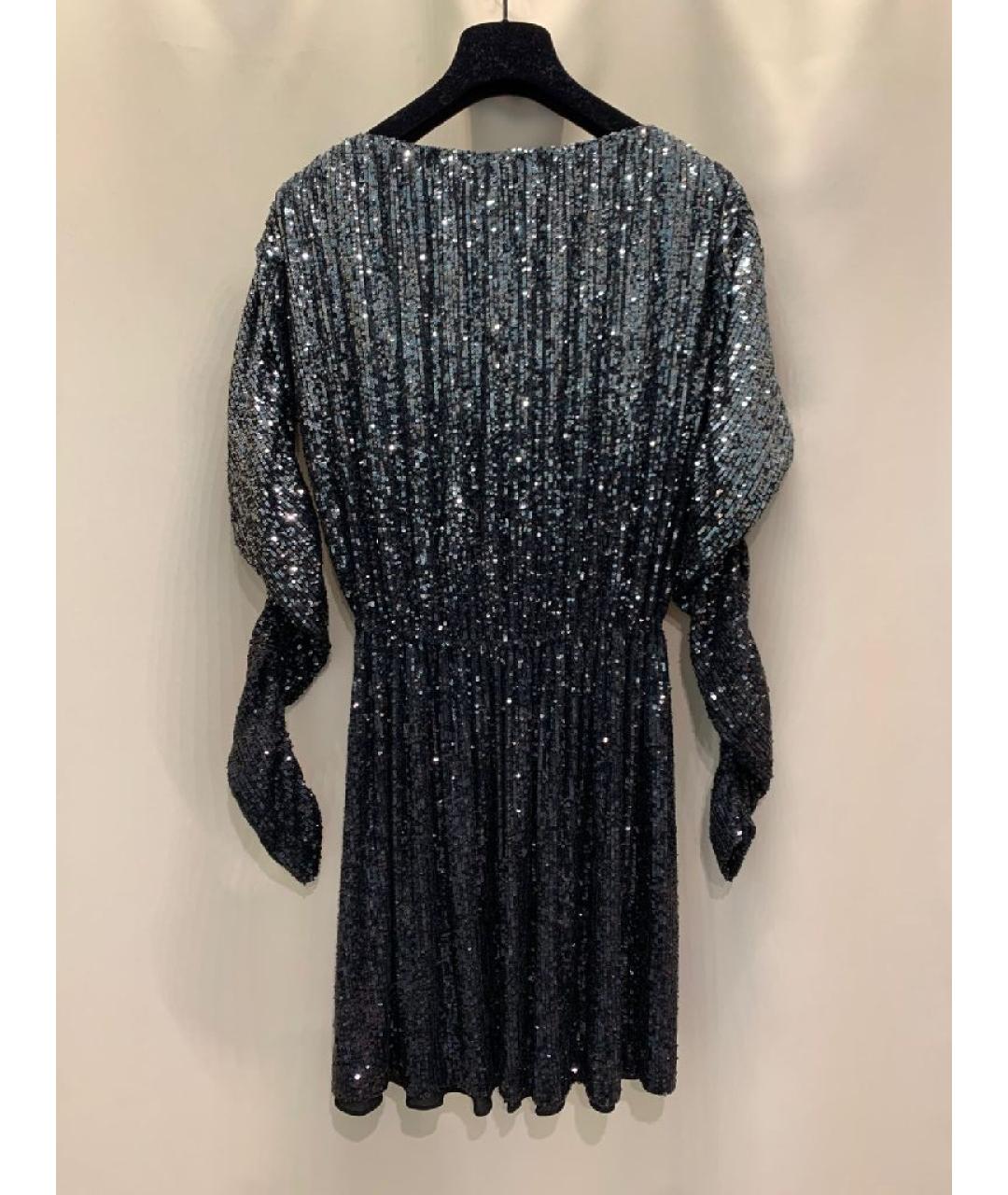 SAINT LAURENT Черное полиэстеровое вечернее платье, фото 2