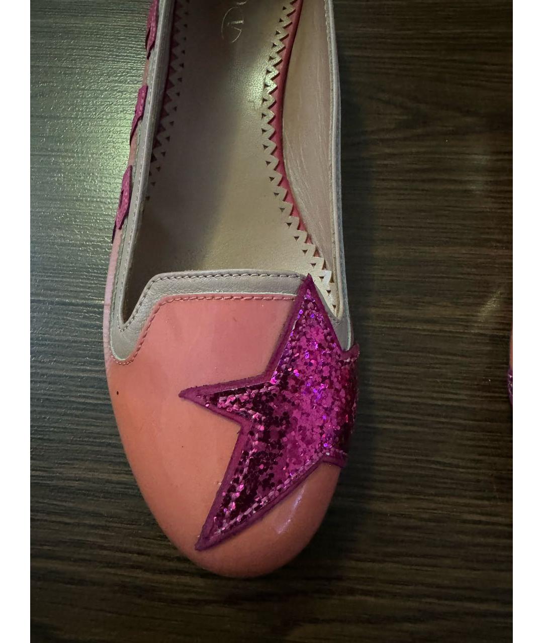 VALENTINO Розовые кожаные балетки, фото 7