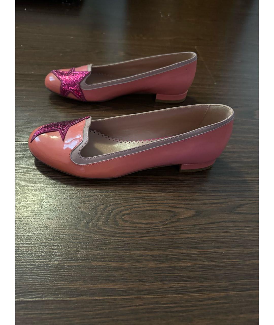 VALENTINO Розовые кожаные балетки, фото 5