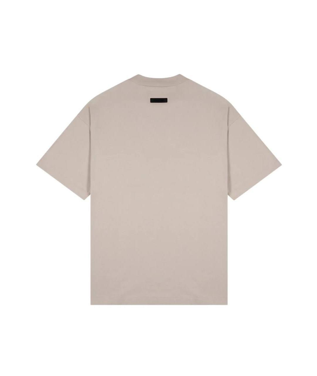 FEAR OF GOD ESSENTIALS Бежевая хлопковая футболка, фото 2