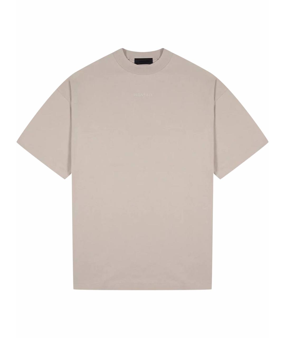 FEAR OF GOD ESSENTIALS Бежевая хлопковая футболка, фото 1