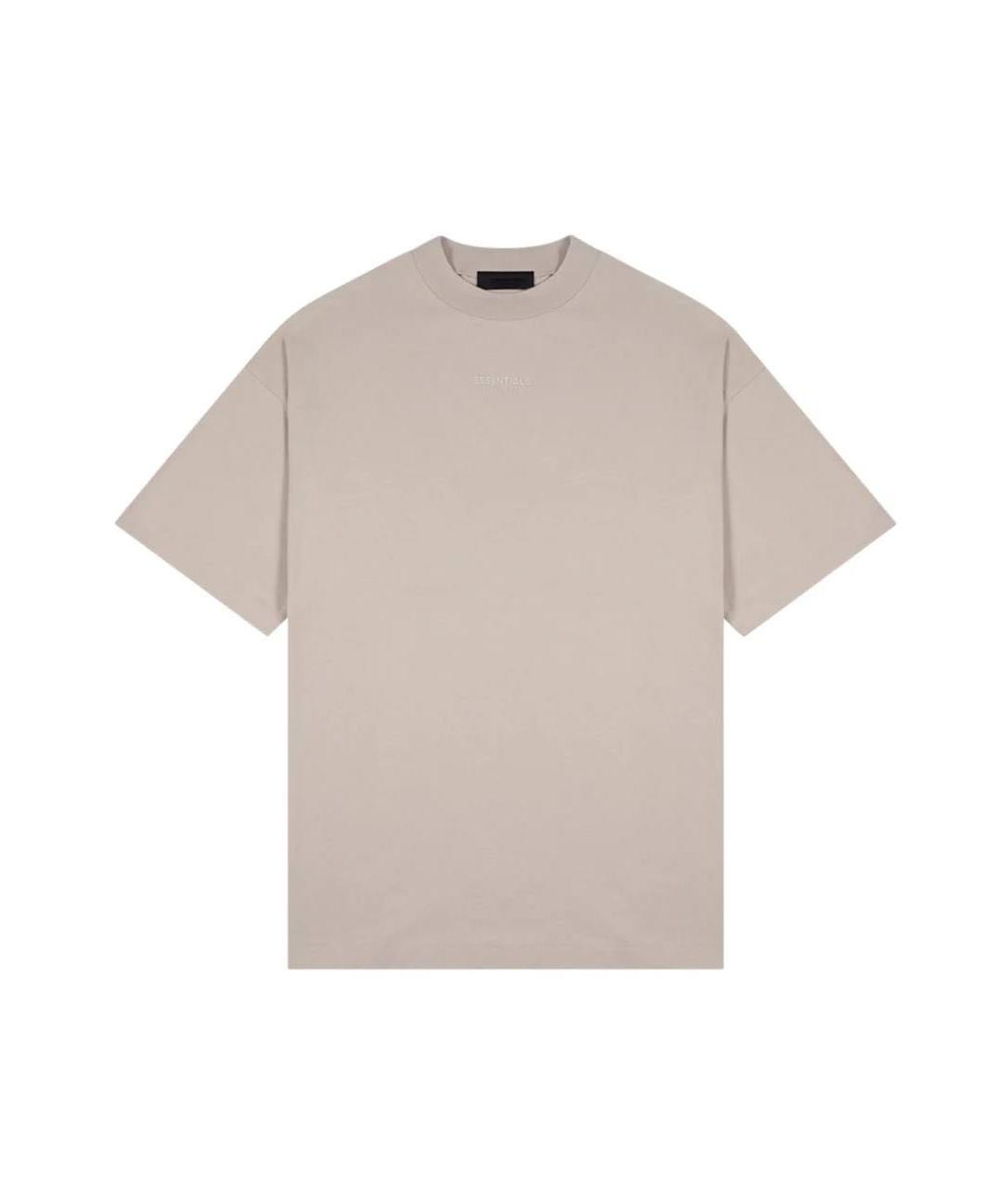 FEAR OF GOD ESSENTIALS Бежевая хлопковая футболка, фото 4