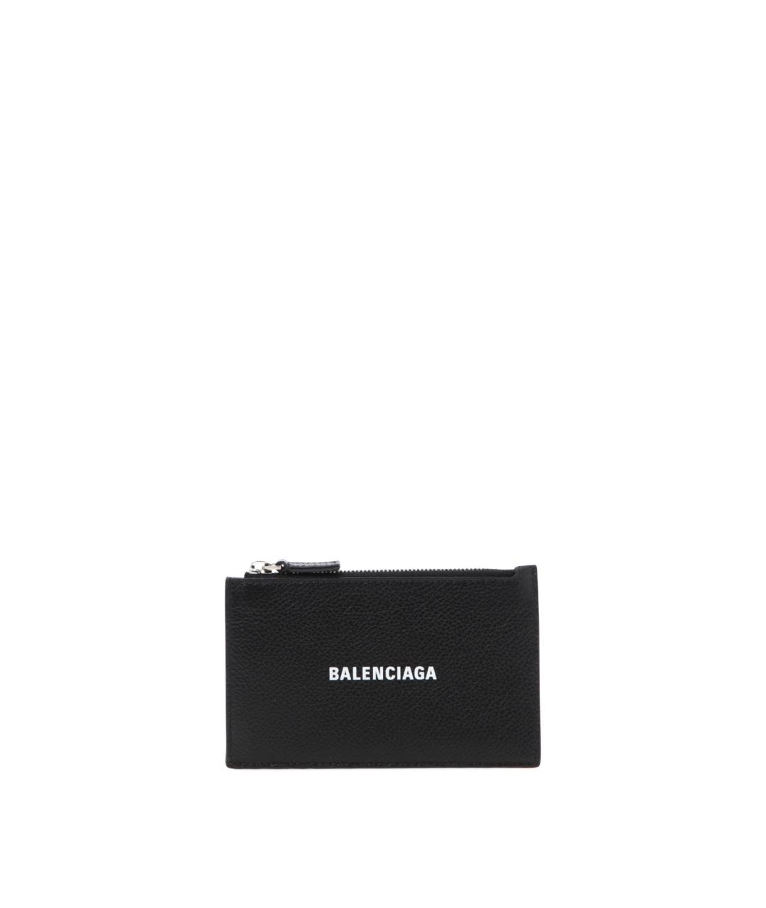 BALENCIAGA Черный кожаный кошелек, фото 1