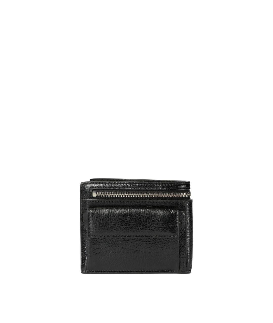 BALENCIAGA Черный кожаный кошелек, фото 3