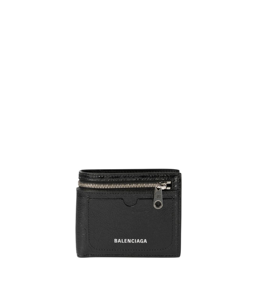 BALENCIAGA Черный кожаный кошелек, фото 1