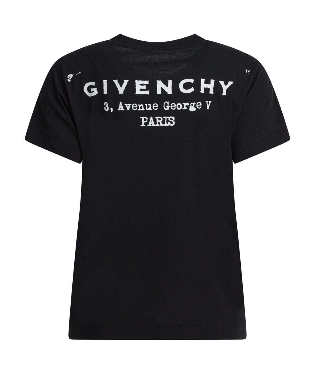 GIVENCHY Черная хлопковая футболка, фото 2