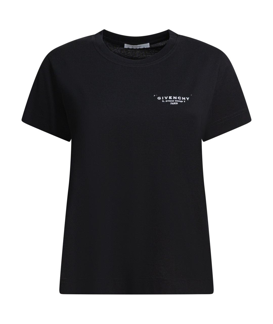 GIVENCHY Черная хлопковая футболка, фото 1