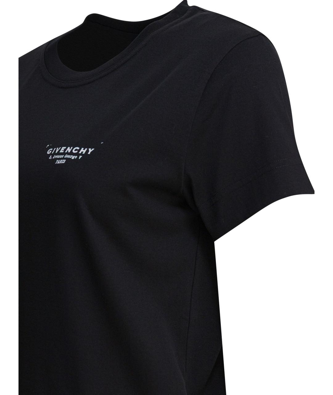 GIVENCHY Черная хлопковая футболка, фото 4