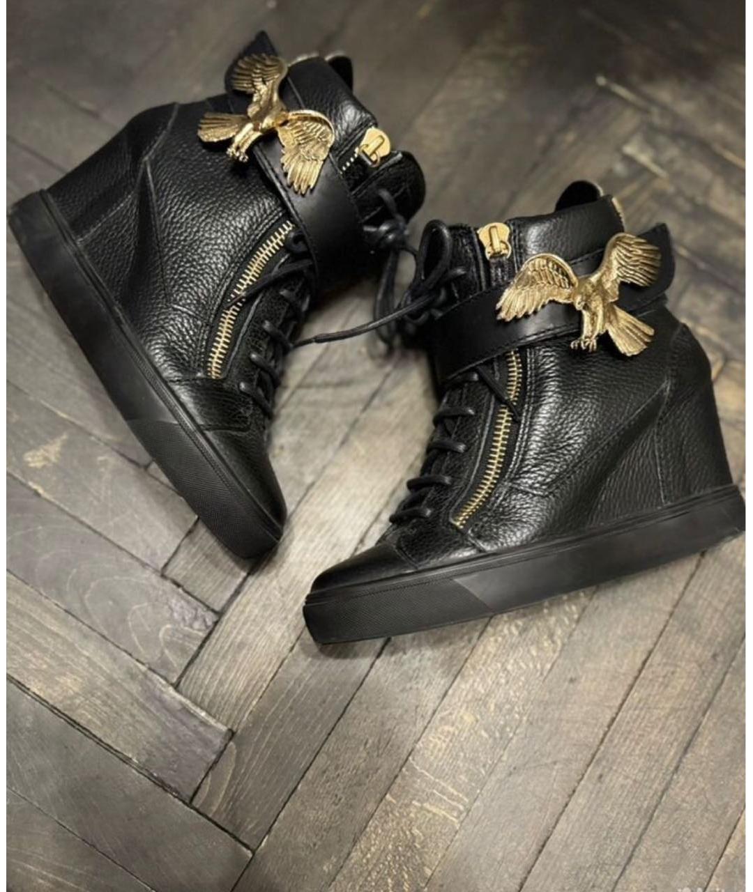 GIUSEPPE ZANOTTI DESIGN Черные кожаные ботильоны, фото 6