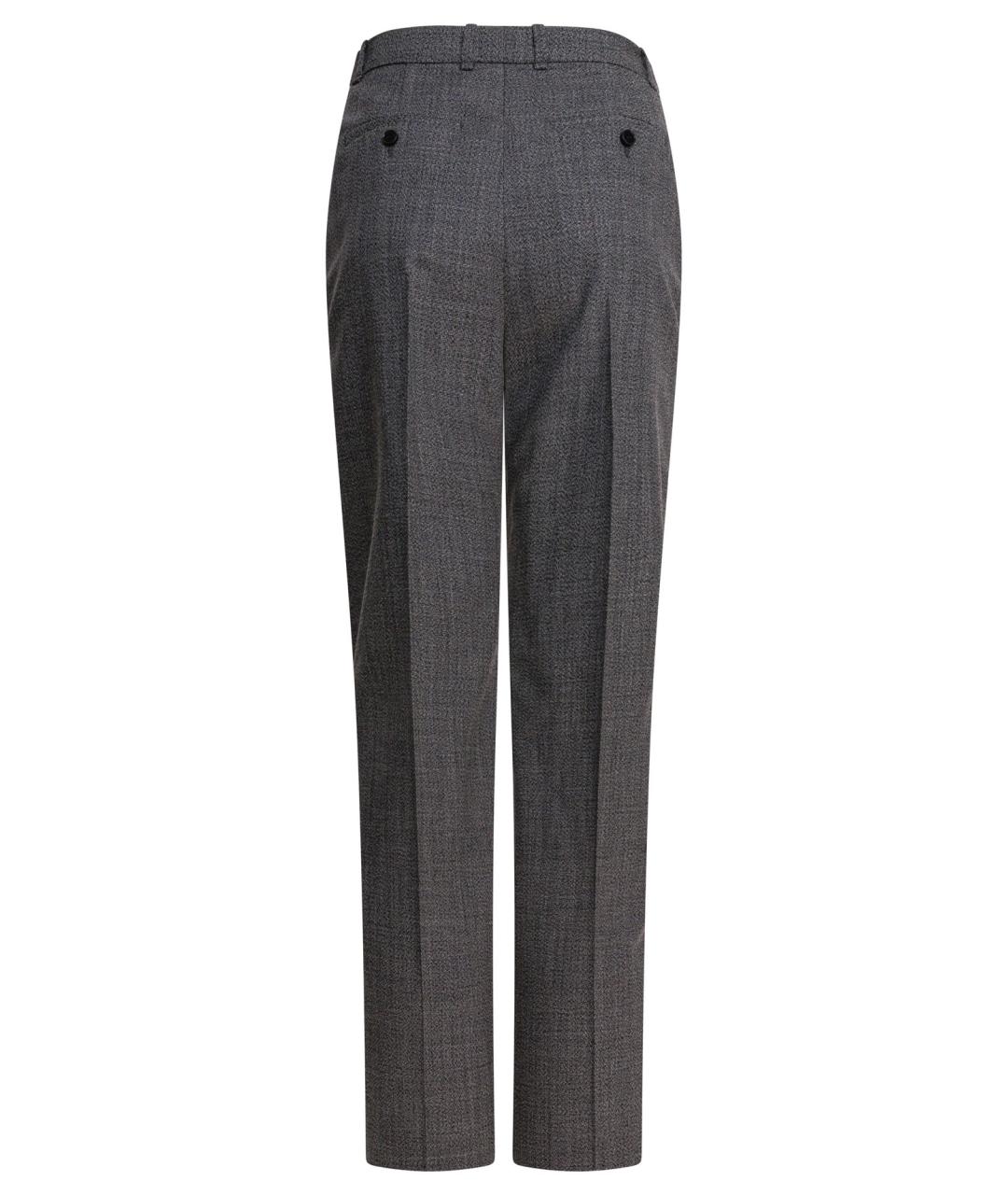ALEXANDER MCQUEEN Антрацитовые шерстяные прямые брюки, фото 2