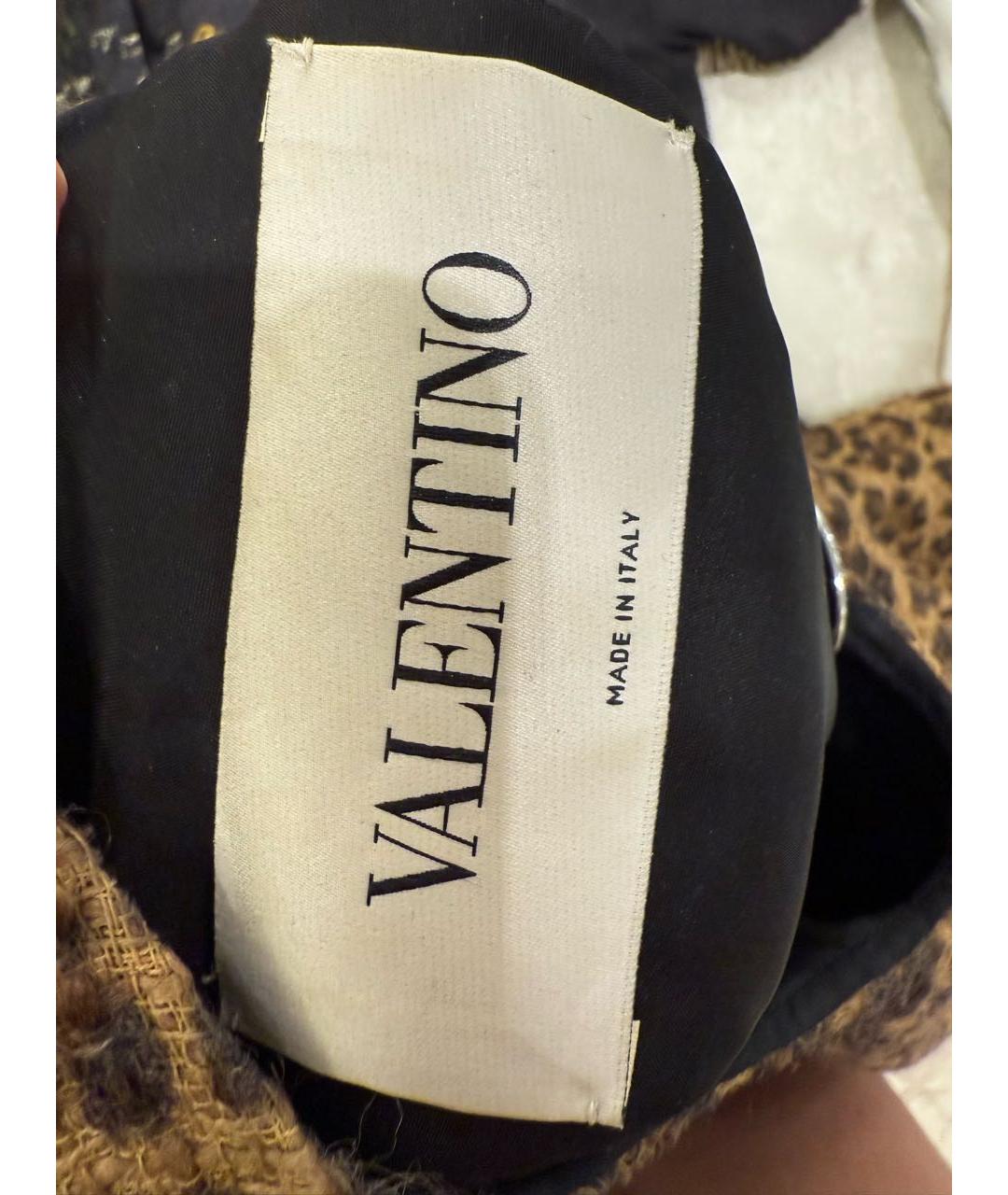 VALENTINO Коричневое шерстяное повседневное платье, фото 3
