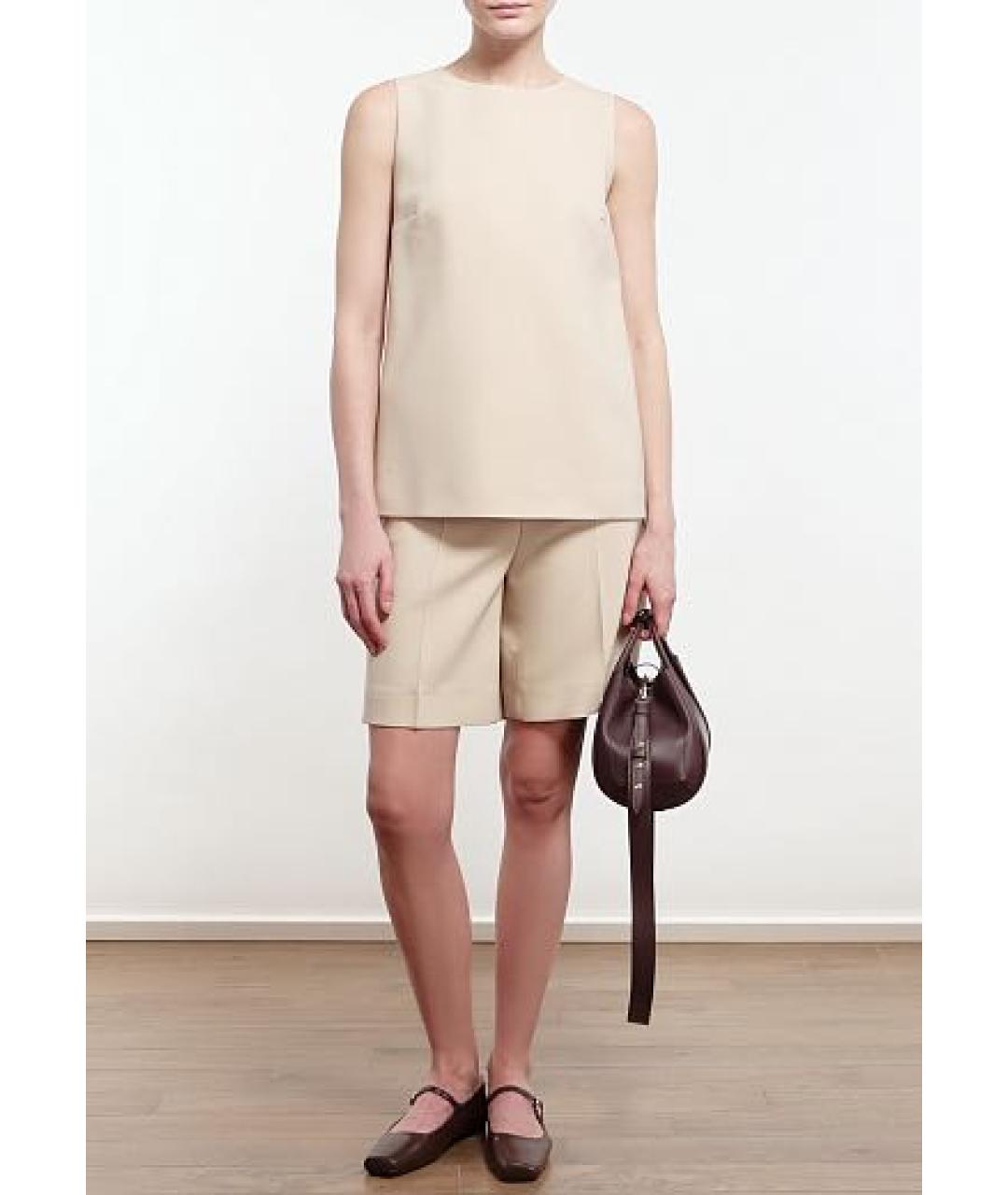 MAX MARA Бежевая шерстяная футболка, фото 7