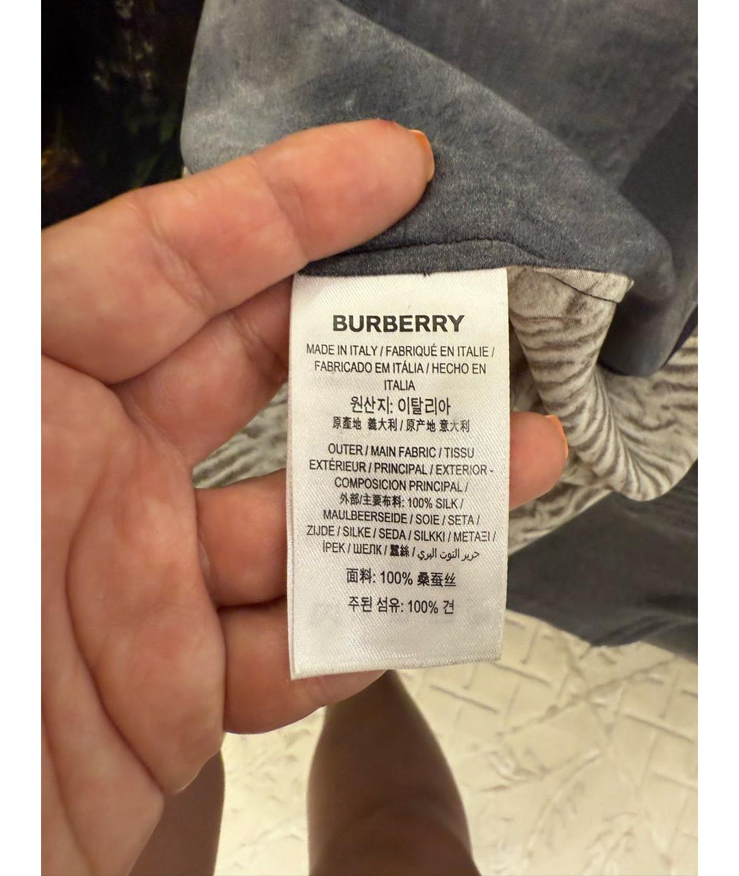 BURBERRY Мульти шелковая блузы, фото 4