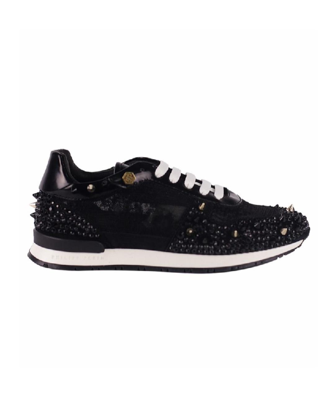 PHILIPP PLEIN Черные кожаные кроссовки, фото 10