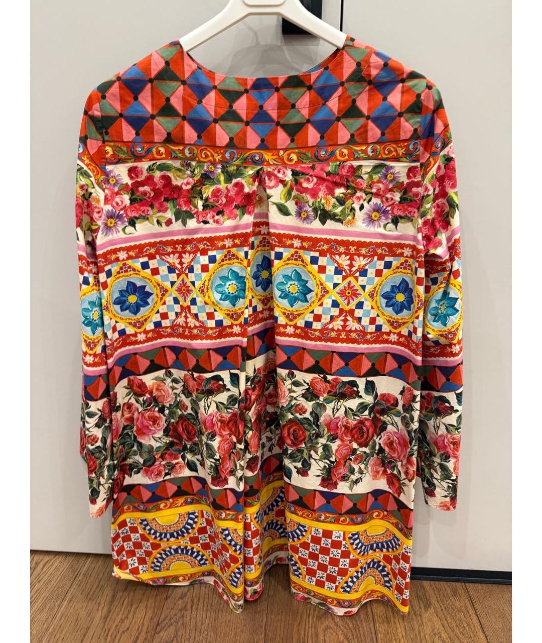 DOLCE&GABBANA Мульти хлопковое повседневное платье, фото 3