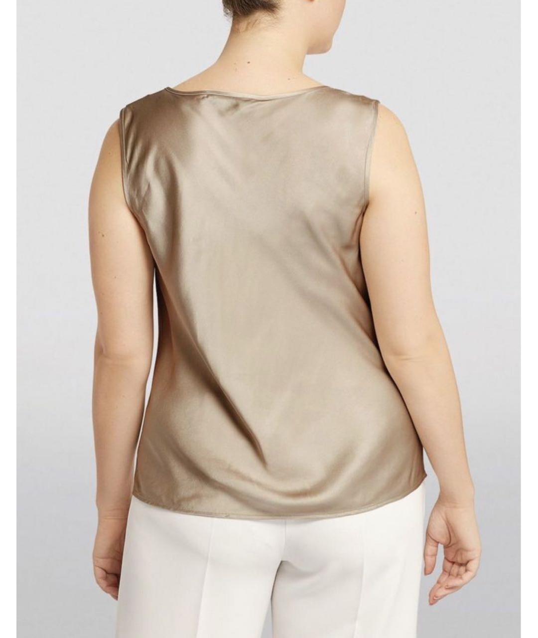 MAX MARA Бежевая атласная блузы, фото 2