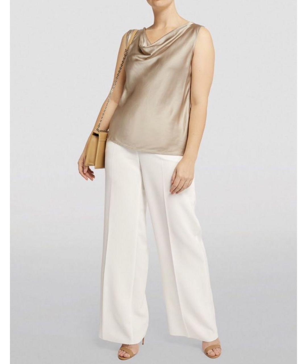 MAX MARA Бежевая атласная блузы, фото 6