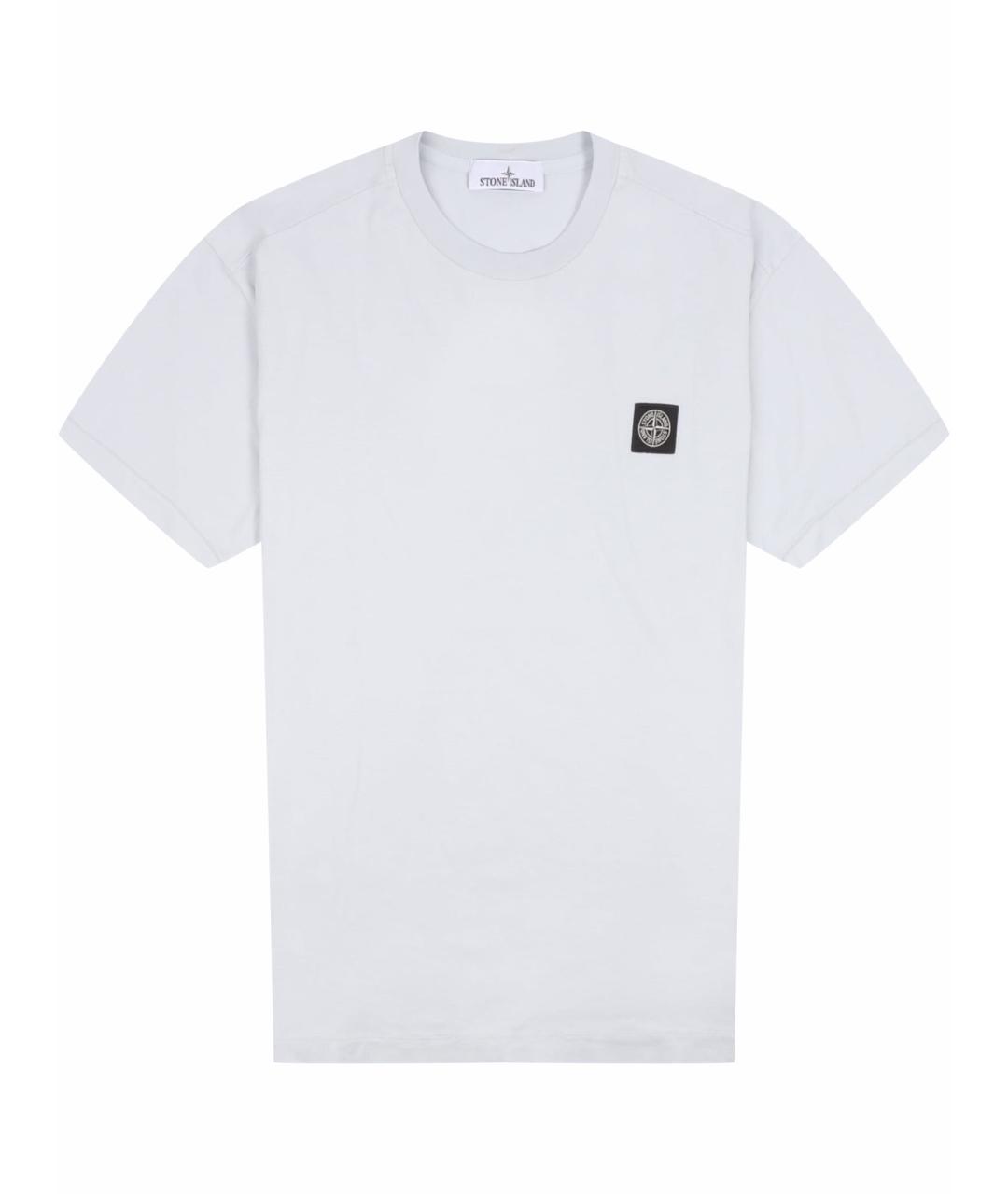 STONE ISLAND Голубая хлопковая футболка, фото 1