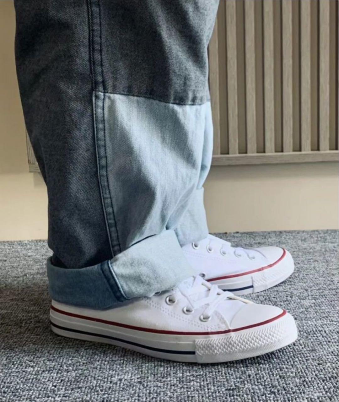 CONVERSE Белые текстильные низкие кроссовки / кеды, фото 7