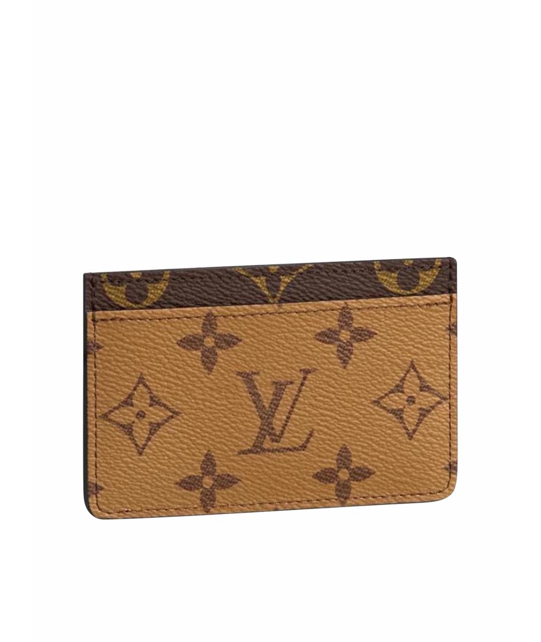 LOUIS VUITTON Коричневый кардхолдер, фото 1