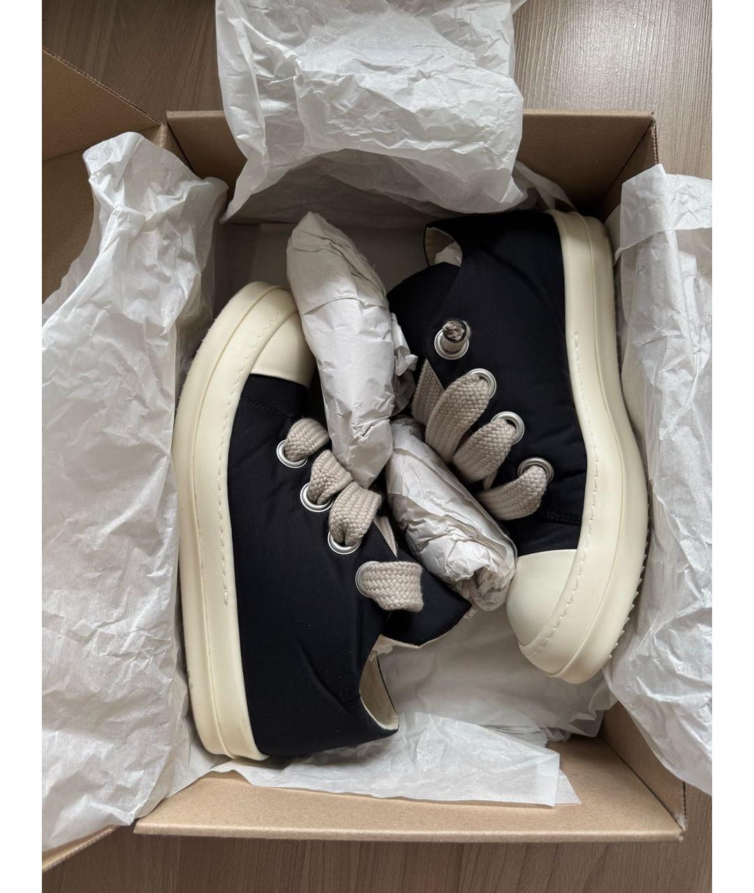 RICK OWENS DRKSHDW Черные низкие кроссовки / кеды, фото 7