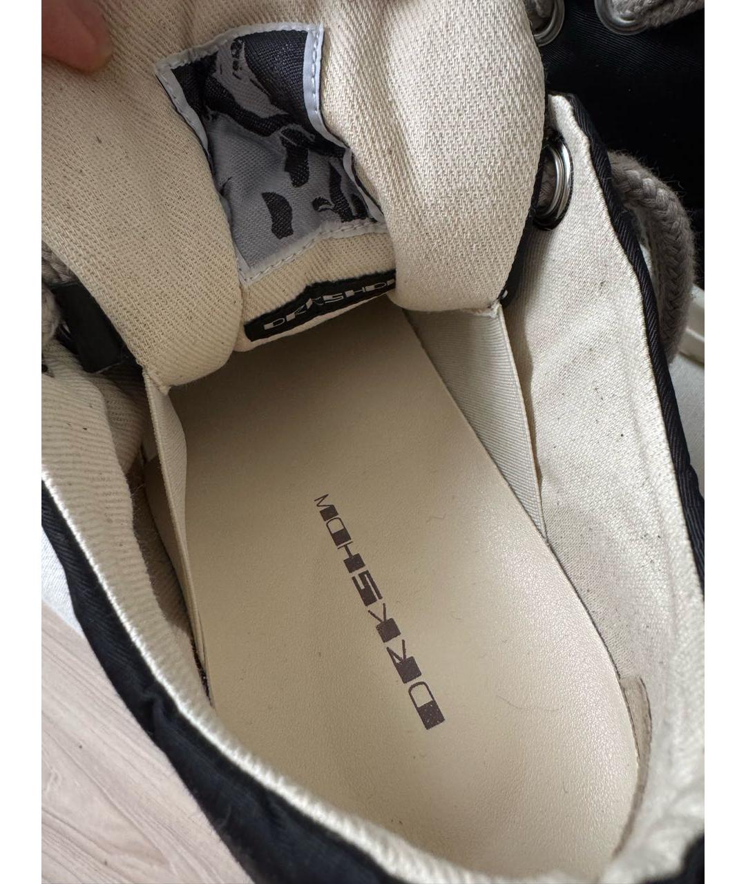 RICK OWENS DRKSHDW Черные низкие кроссовки / кеды, фото 5