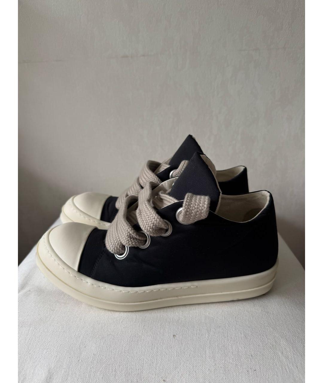 RICK OWENS DRKSHDW Черные низкие кроссовки / кеды, фото 4