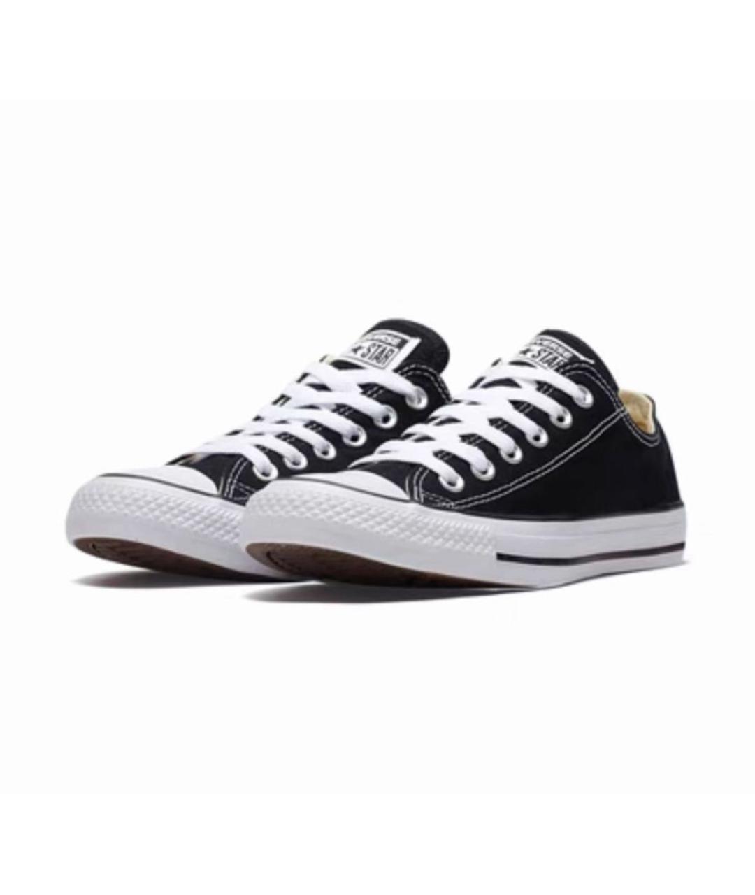 CONVERSE Черные текстильные низкие кроссовки / кеды, фото 2