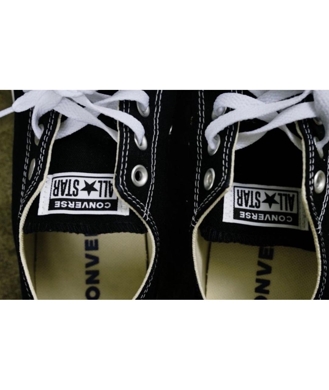 CONVERSE Черные текстильные низкие кроссовки / кеды, фото 8