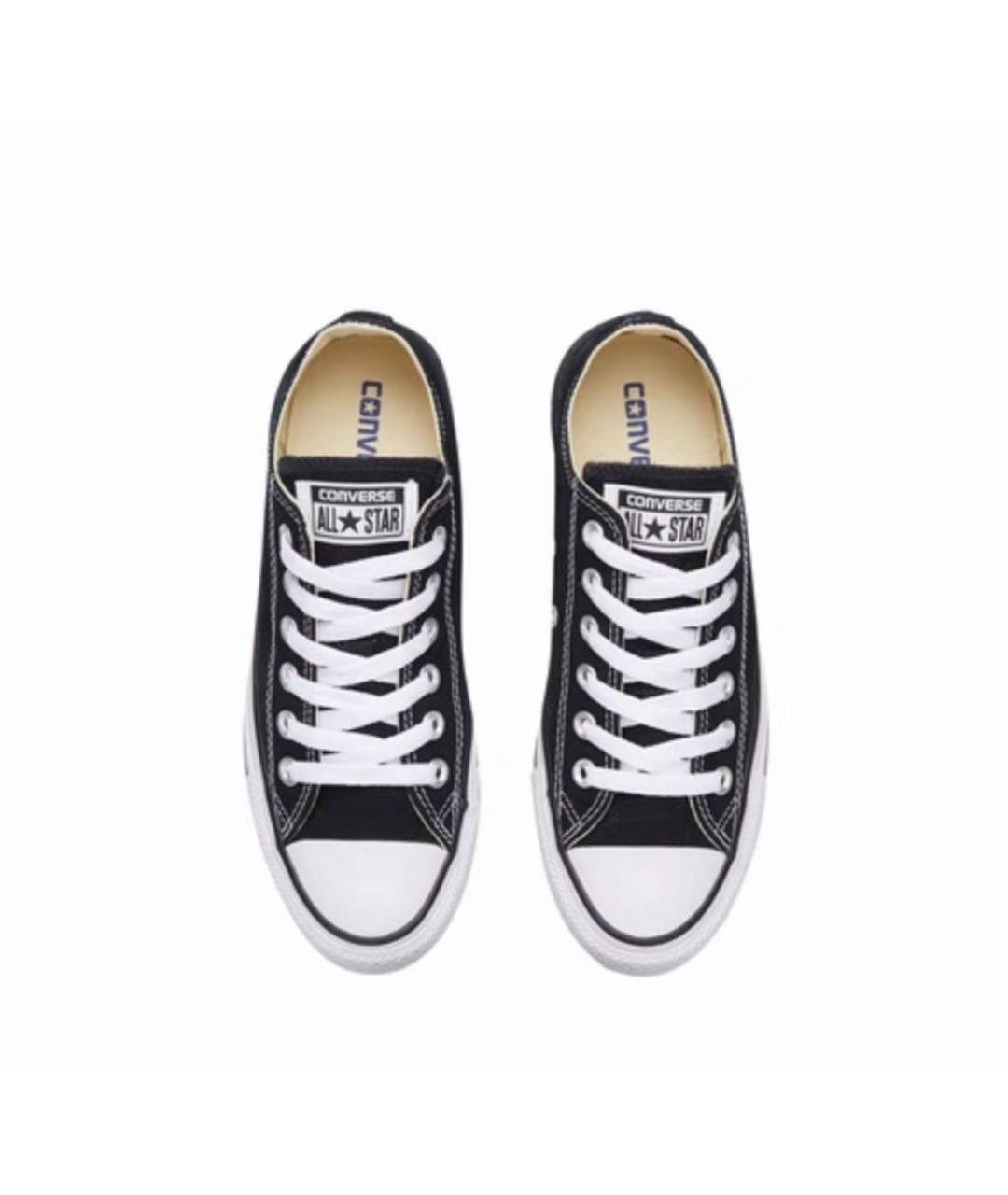CONVERSE Черные текстильные низкие кроссовки / кеды, фото 4