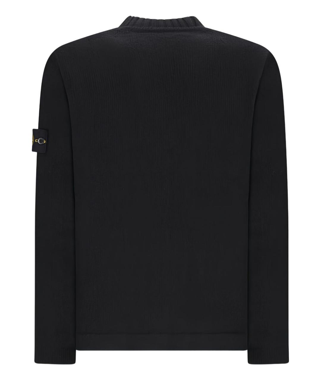 STONE ISLAND Черный шерстяной джемпер / свитер, фото 3