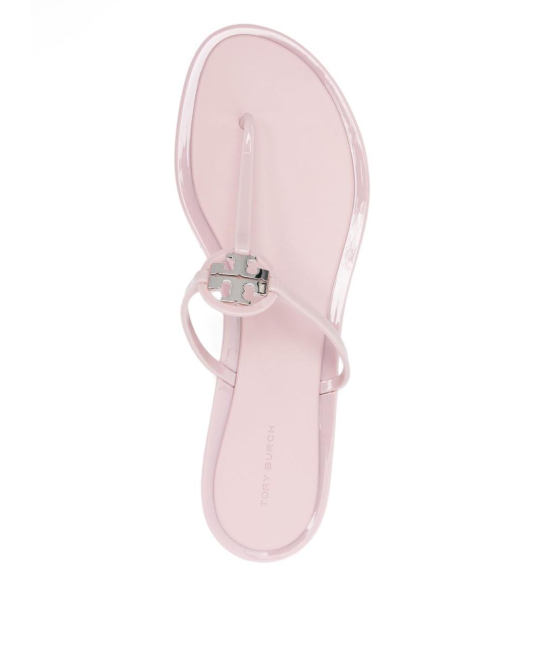 TORY BURCH Розовые резиновые шлепанцы, фото 2