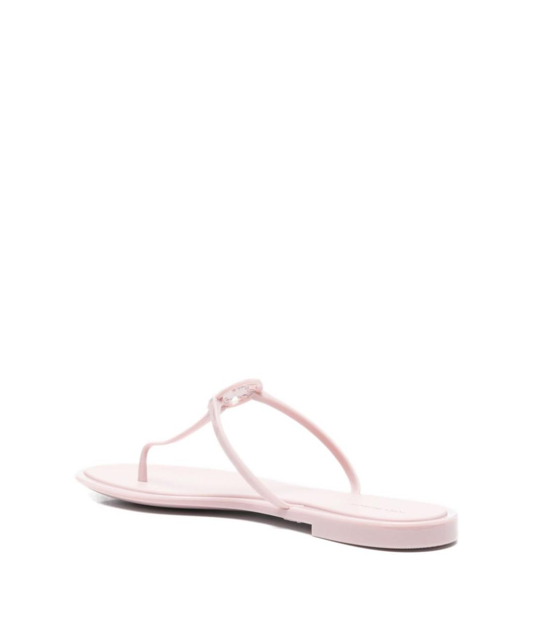 TORY BURCH Розовые резиновые шлепанцы, фото 3
