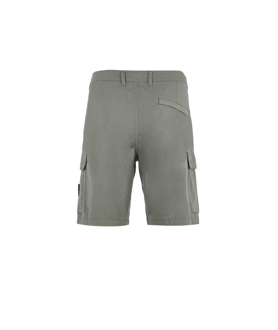 STONE ISLAND Зеленые хлопковые шорты, фото 2