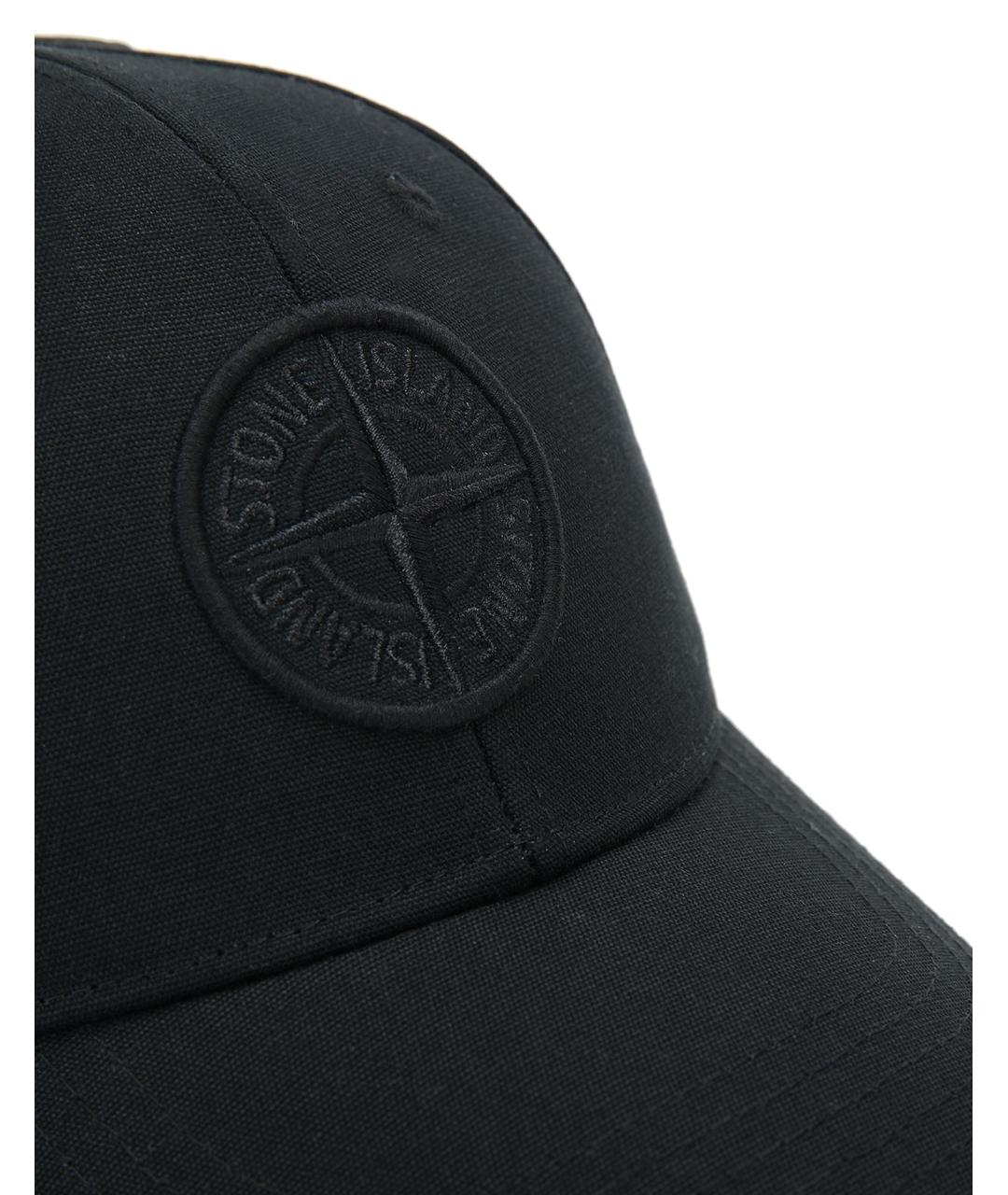 STONE ISLAND Черная хлопковая кепка/бейсболка, фото 2