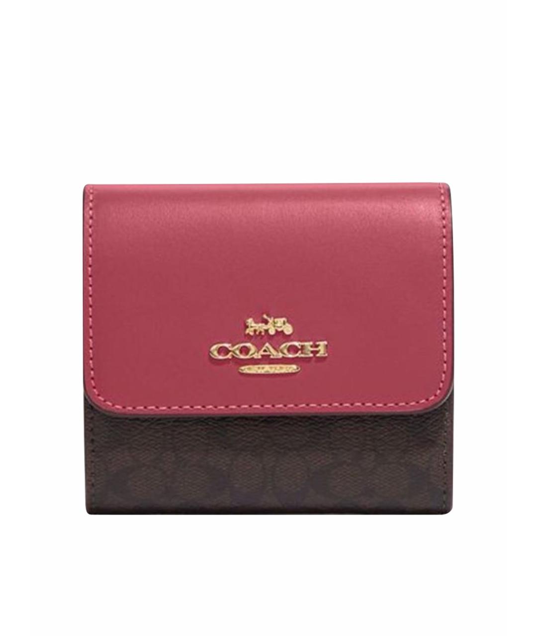 COACH Коричневый кожаный кошелек, фото 1