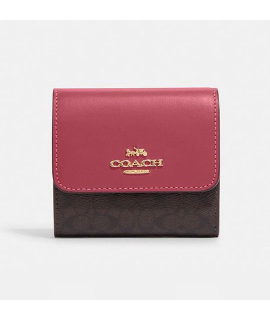 COACH Коричневый кожаный кошелек, фото 3