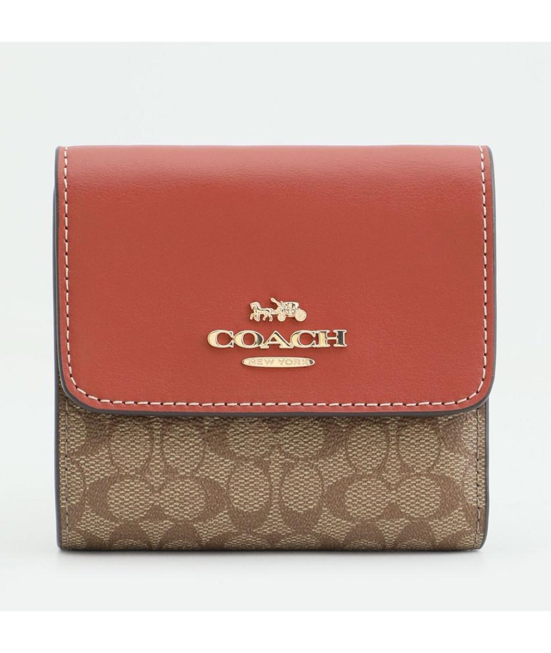 COACH Коричневый кожаный кошелек, фото 3