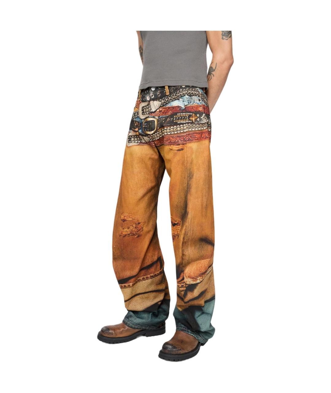 ACNE STUDIOS Мульти хлопковые прямые джинсы, фото 2