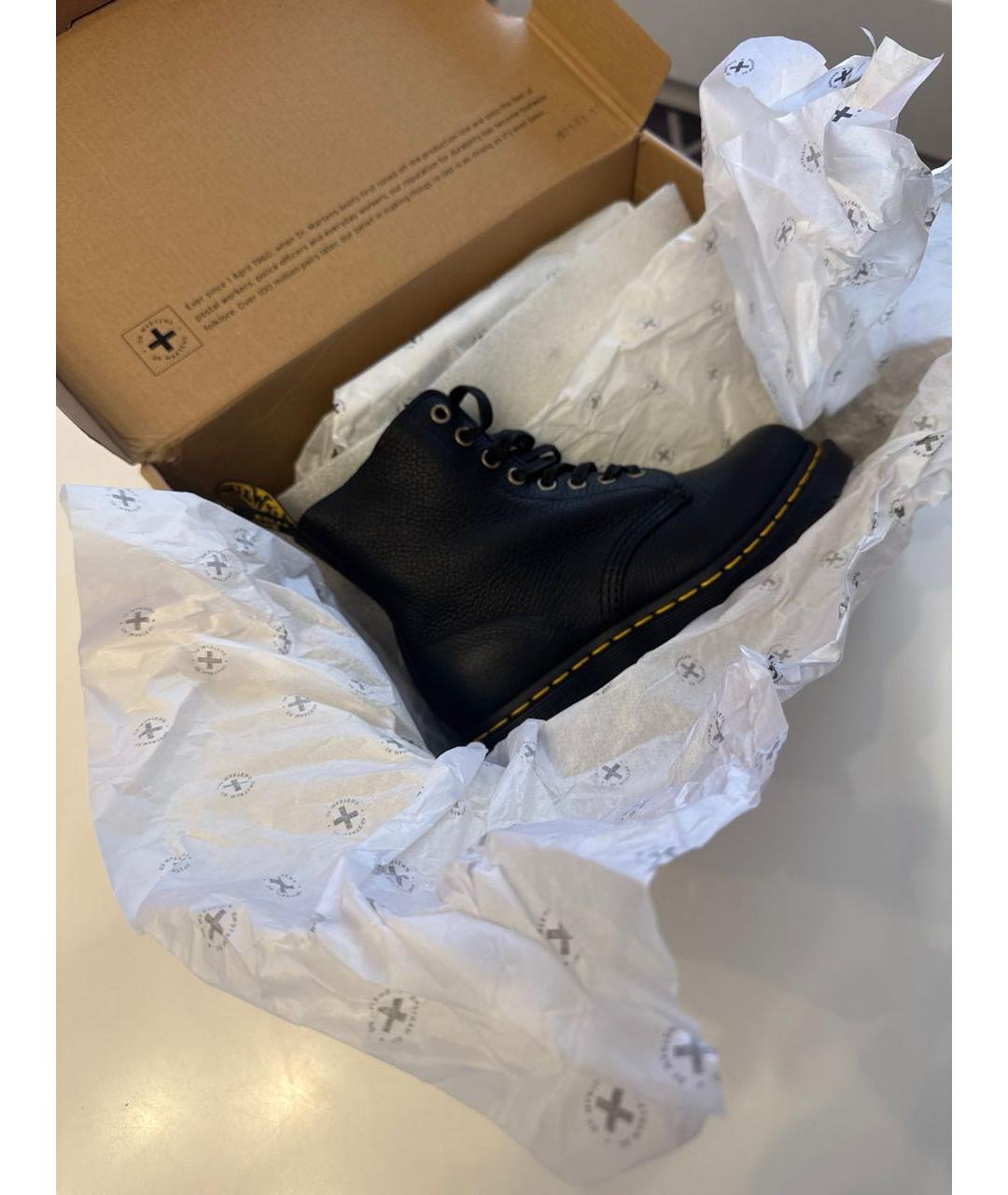 DR. MARTENS Черные кожаные ботинки, фото 4
