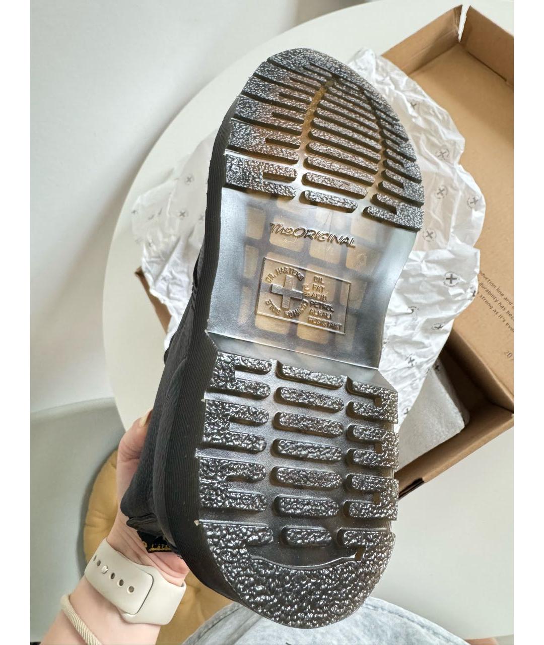 DR. MARTENS Черные кожаные ботинки, фото 6