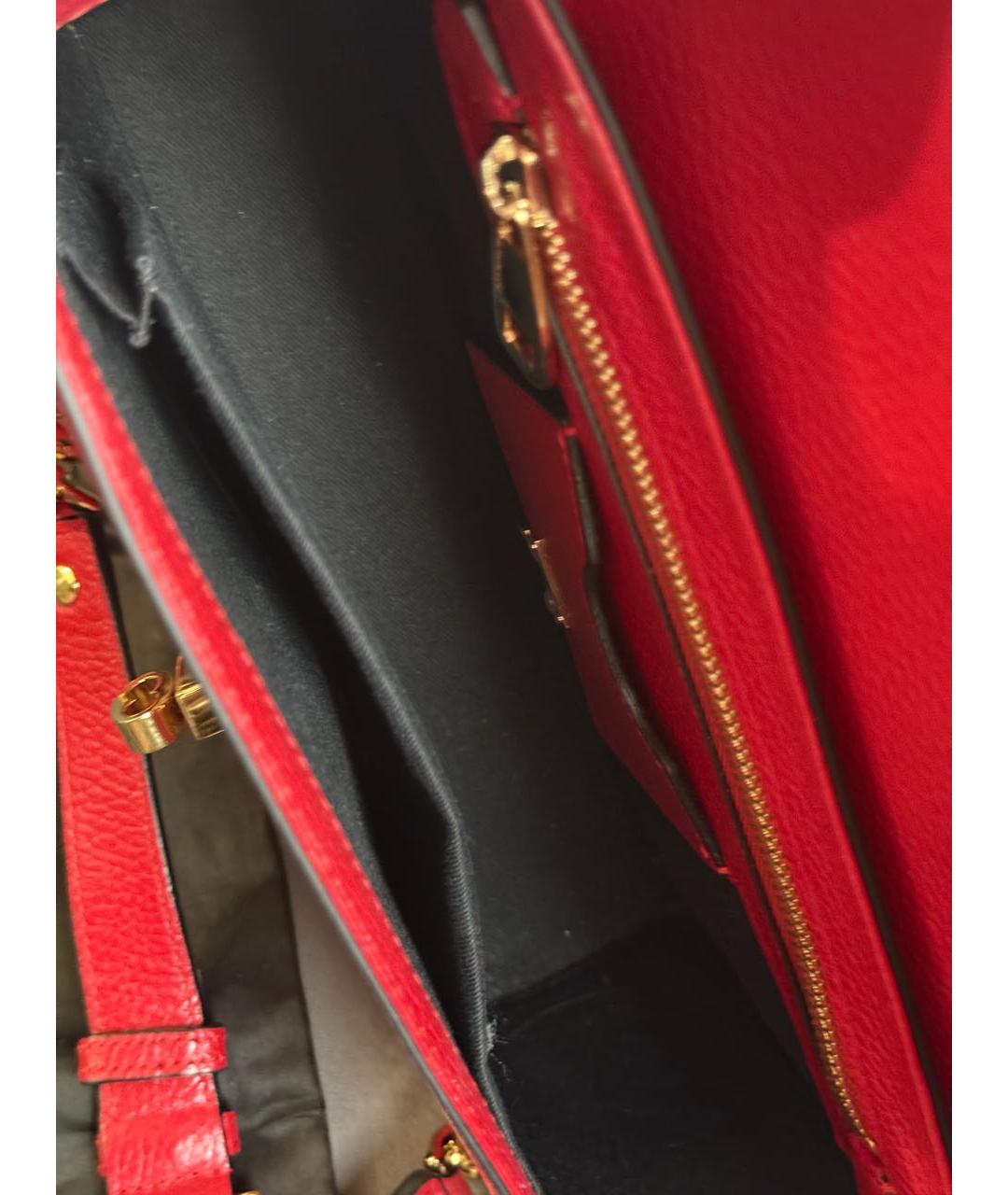 DOLCE&GABBANA Красная кожаная сумка через плечо, фото 7