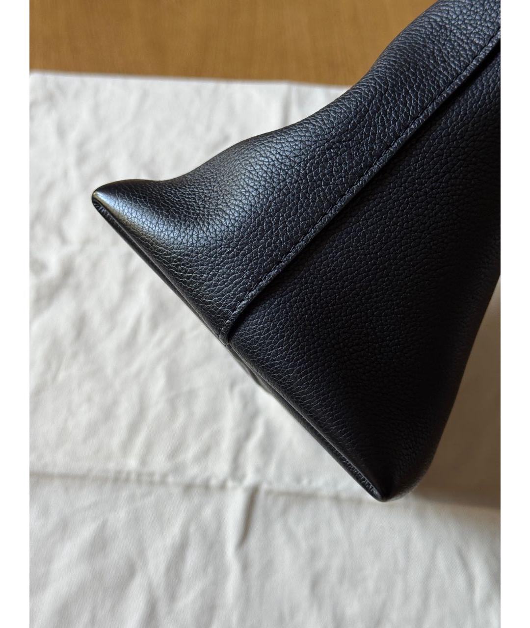 LOUIS VUITTON Черная кожаная сумка через плечо, фото 8