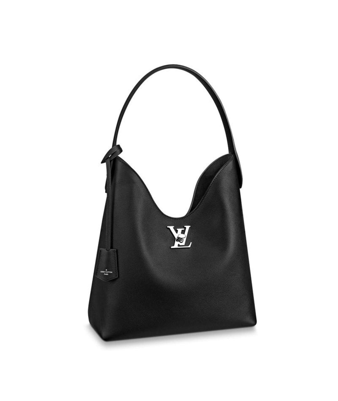 LOUIS VUITTON Черная кожаная сумка через плечо, фото 9