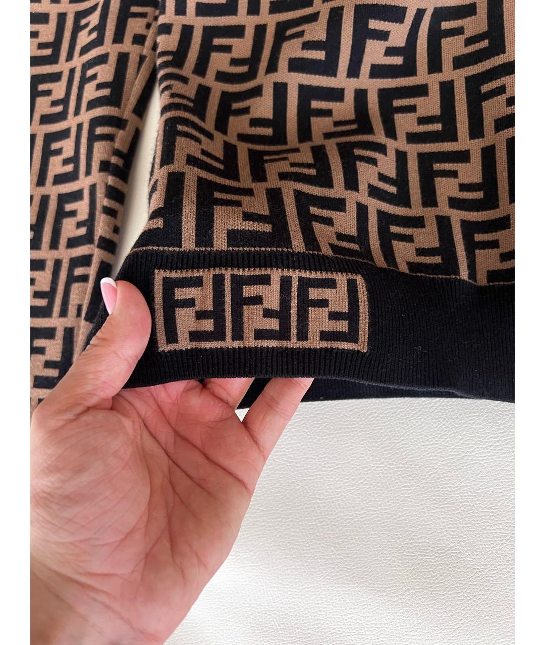 FENDI Коричневая водолазка, фото 4