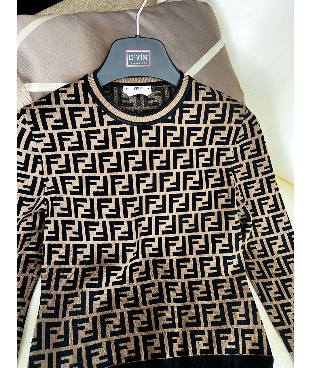 FENDI Коричневая водолазка, фото 3