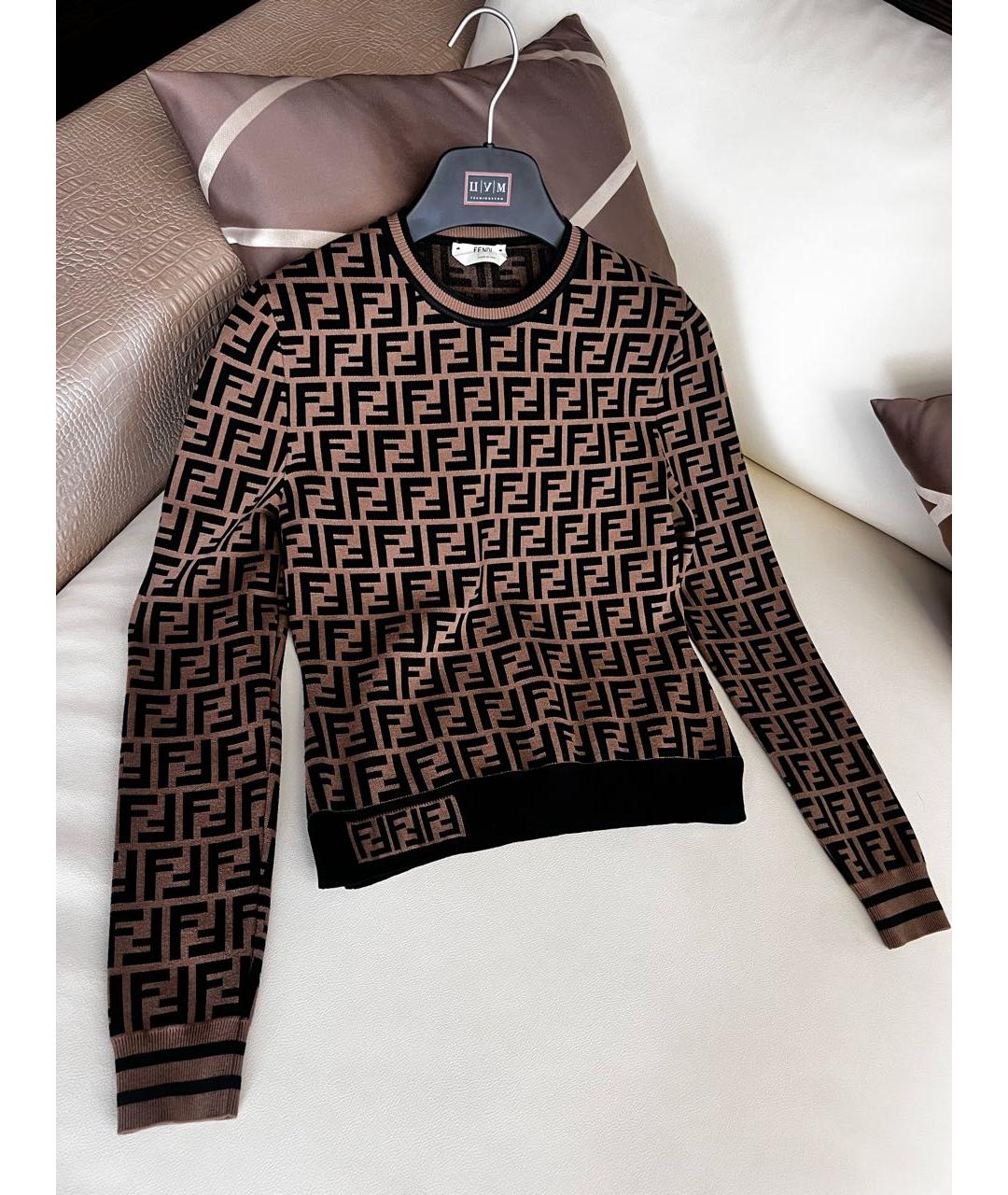 FENDI Коричневая водолазка, фото 2