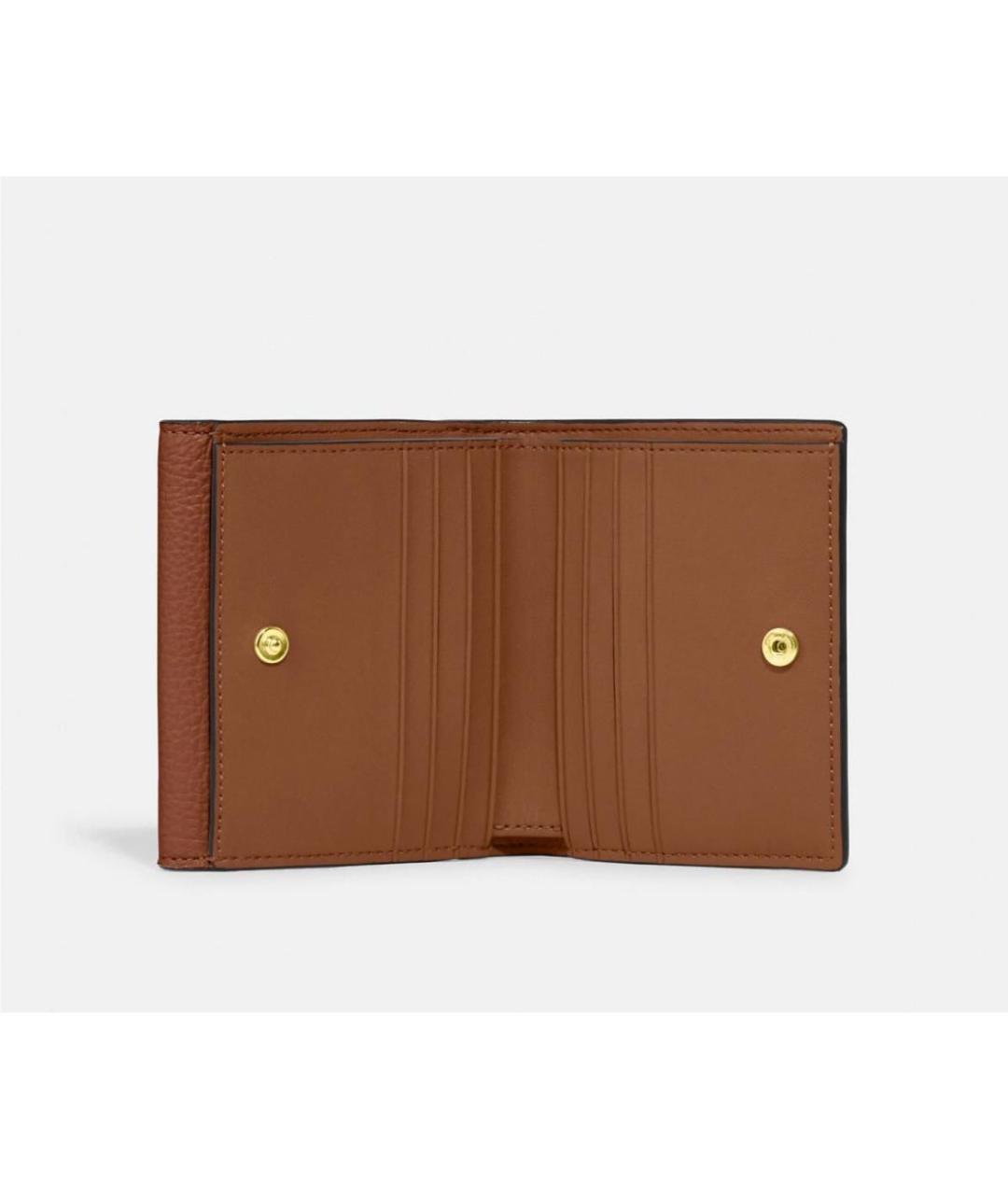 COACH Коричневый кожаный кошелек, фото 2