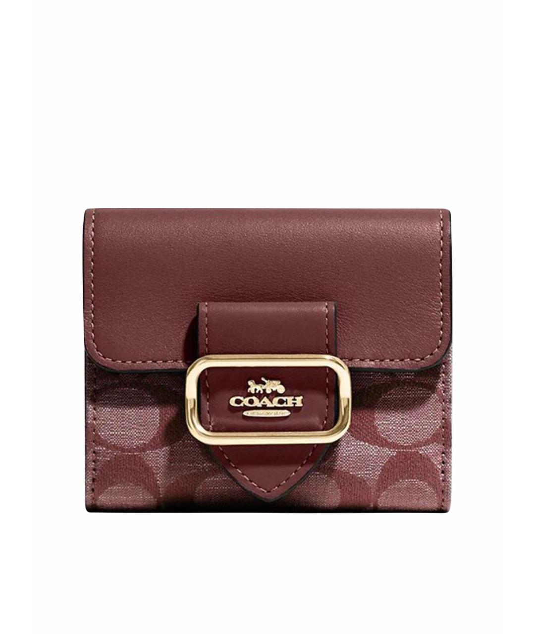 COACH Бордовый кожаный кошелек, фото 1